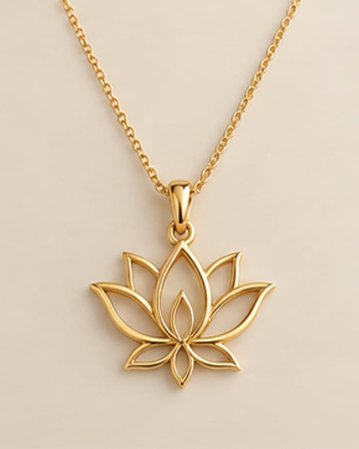 The Lotus Gold Pendant thumbnail 2